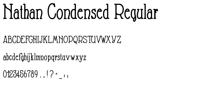 Nathan Condensed Regular font
